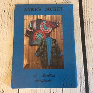Anne's Jacket Sewing Pattern A Quilter's Wardrobe 8012 New Uncut Retro Festival